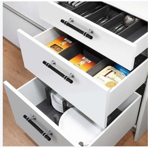 Cabinet Handles, 4 Pieces Black Kitchen Cabinet Handles, Door Bar Pull