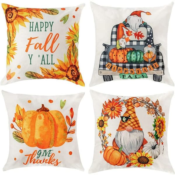 18X18 Høst Putetrekk for Thanksgiving Dekorasjon Høst Putetrekk for Sofa Sofa Gårdshus Dekor