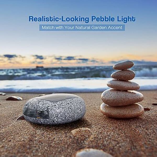 Solar Garden Decoration Light Outdoor Path Light LED Stone Light Waterproof Road Solar Driveway Solar Stone Lamp
