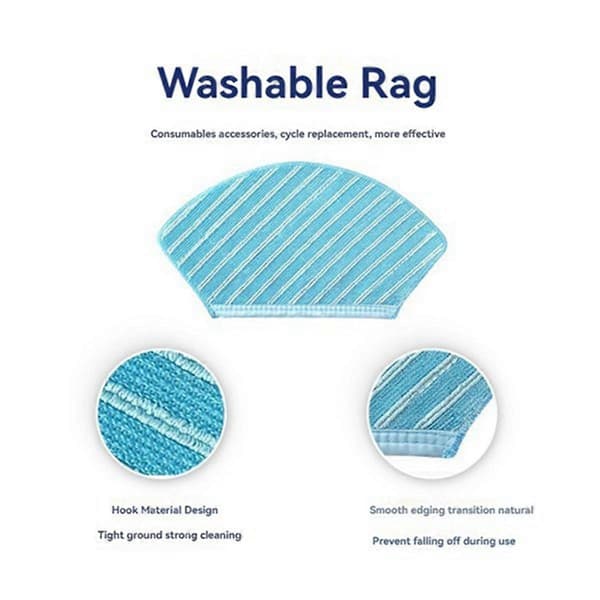 20 pcs Mop Cloths for Midea M7 / M7 Pro/Eureka NER700 Robot Vacuum Cleaner Accessories Replacement Washable Mop