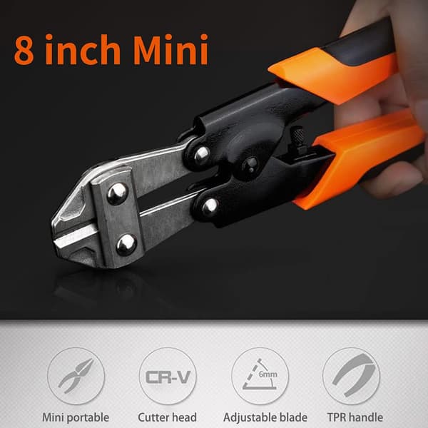 Steel Bolt Cutter - 8 Inch Mini Wire and Bolt Cutter, Bolt
