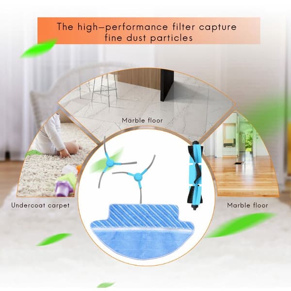 Robot Vacuum Cleaner Accessories for Conga 3090 Vacuum Cleaner Accessories Side Brush Roller Brush Main Brush Brush