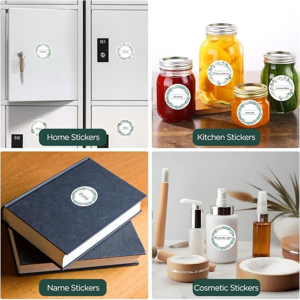 Self-adhesive labels, 500 jam labels, self-adhesive round jam jar labels for jam jars, spice jars and bottles