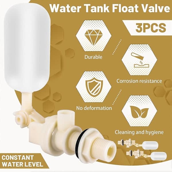 3-pack float valve for automatic water bowl horse cattle goat sheep pig dog water trough agriculture