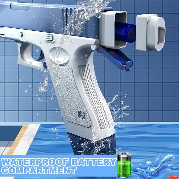 Automatisk elektrisk vattenpistol med en knapp - Sommarpoolleksaker - blå blue
