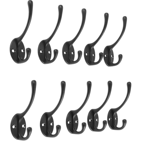 Double Coat Hook 10 pcs Classic Antique Industrial Style Iron Hanger