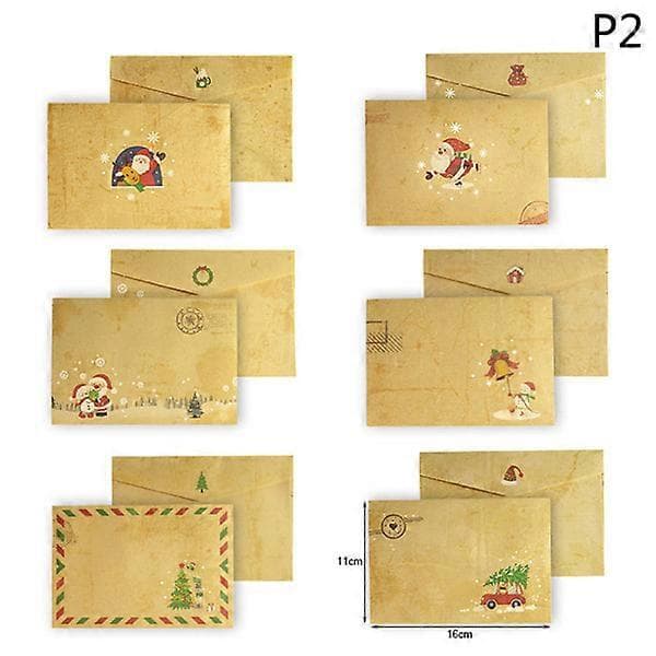 6 stk Vintage Brun Papirvarer Jul Julefest P2