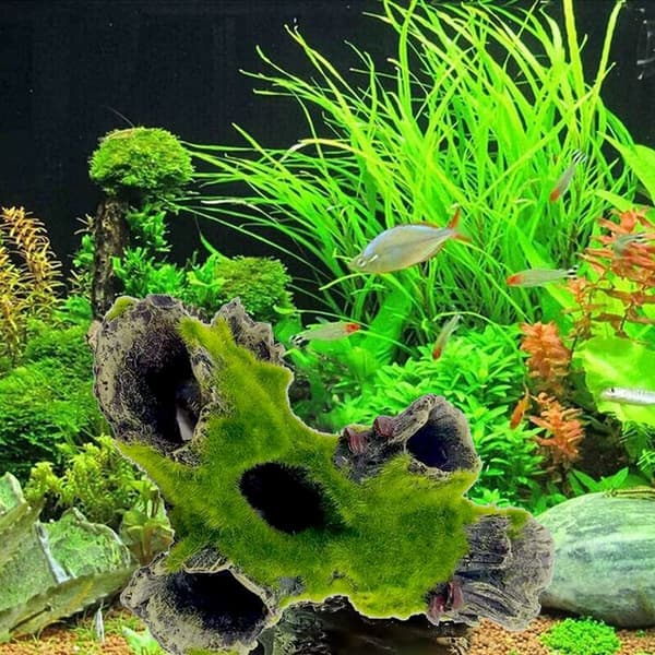 Middelalderlig harpiks akvarium ornament akvarium dekoration tilbehør Betta krybdyr slot husly