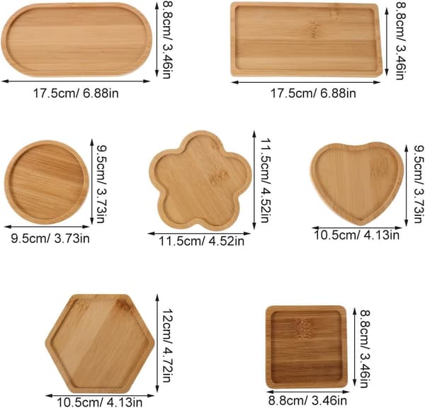 7 stk DIY Mosaik Bambus Coaster Tom Base til Mosaikprojekter Drikkeunderlag