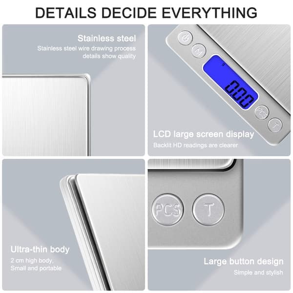 Jewelry Scale - Precision Scale 500g /0.01g - with 2 Bowls and Batteries