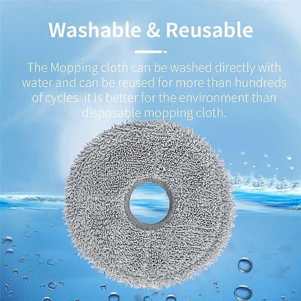 Vaskbar moppeklud til Xiaomi Robotstøvsuger 3S B108CN /2Pro B113CN Erstatningsmoppe