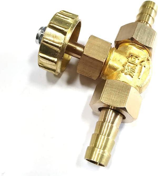3/8 inch Brass Needle Valve Propane Butane Gas Regulator Barbed 1 MPa