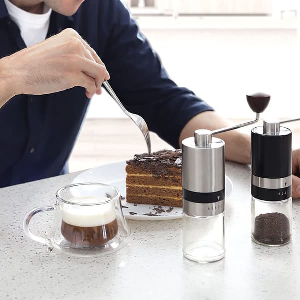 Manuel kaffekværn, 6 grovhedsindstillinger, CNC rustfrit stål