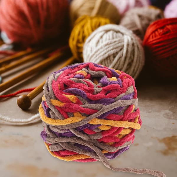 6 Rolls Thick Crochet Yarn Acrylic Knitting Thread for Sweaters Scarves Hats