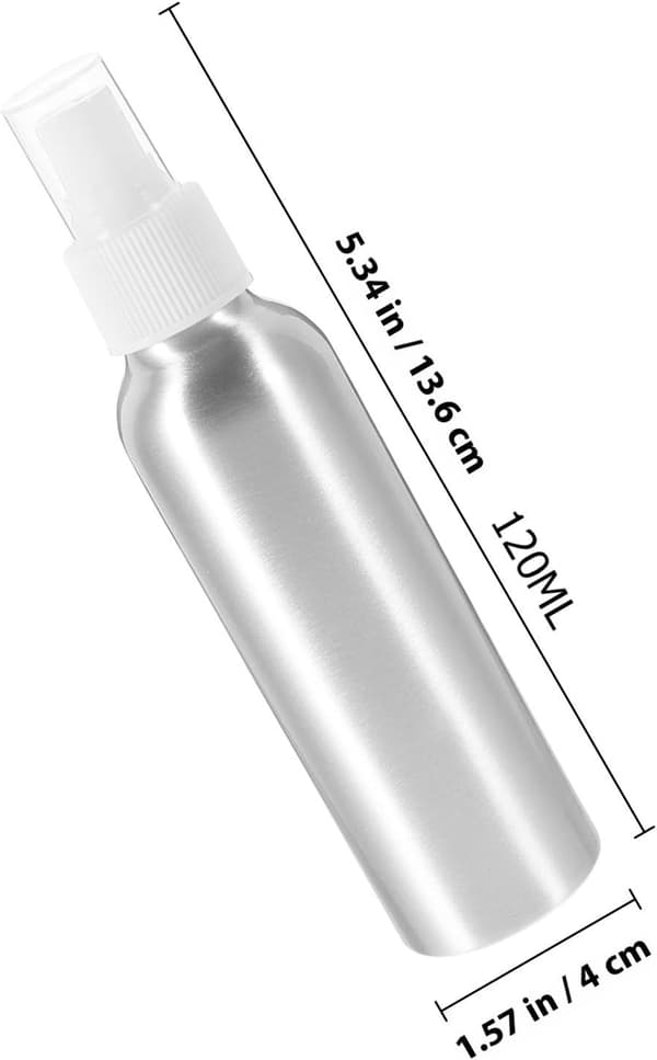 Sprayflaske 120ml aluminiumslegering 2 stk bærbar for reisebruk