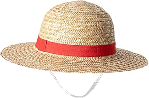Luffy stråhatt, Luffy cosplayhatt, Luffy cosplaytilbehør, tilbehør til kostymefest