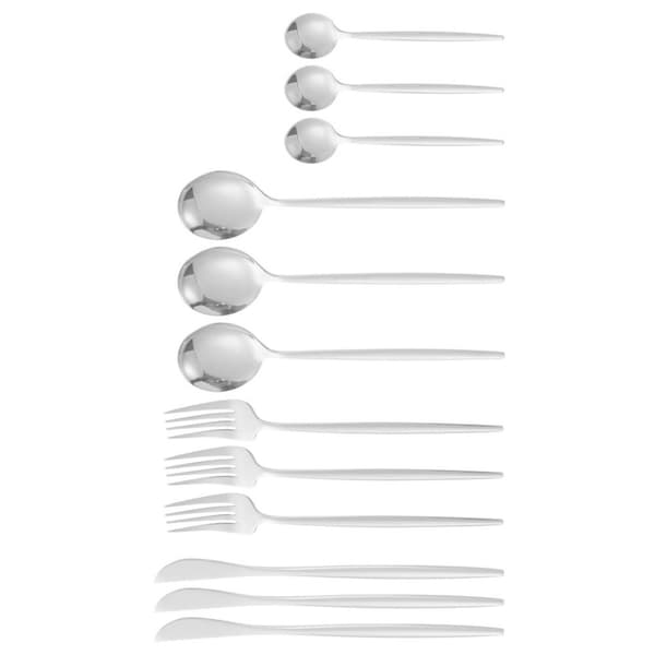 Bestickset i rostfritt stål - 12-delat silverbestickset för hem och restaurang