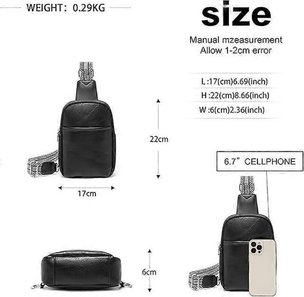 Brysttaske til kvinder, Sling Bag til kvinder, Crossbody-taske til kvinder, Skuldertaske til kvinder