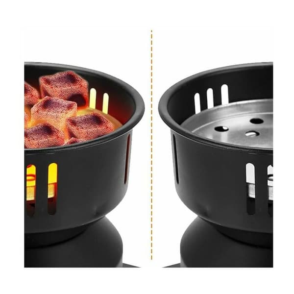 Electric Charcoal Lighter, Charcoal Grill, Hot Plate, Black Accessory with Carry Handle and Charcoal Grate, GU.B/Good