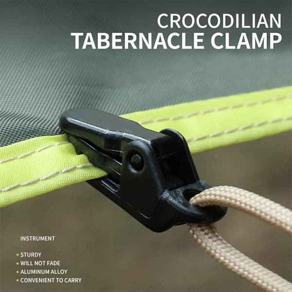 Tent Clip Removable Professional 5mm Hole Hanging Awning Clip Camping Hiking Mountaineering Backpack Tool Hook