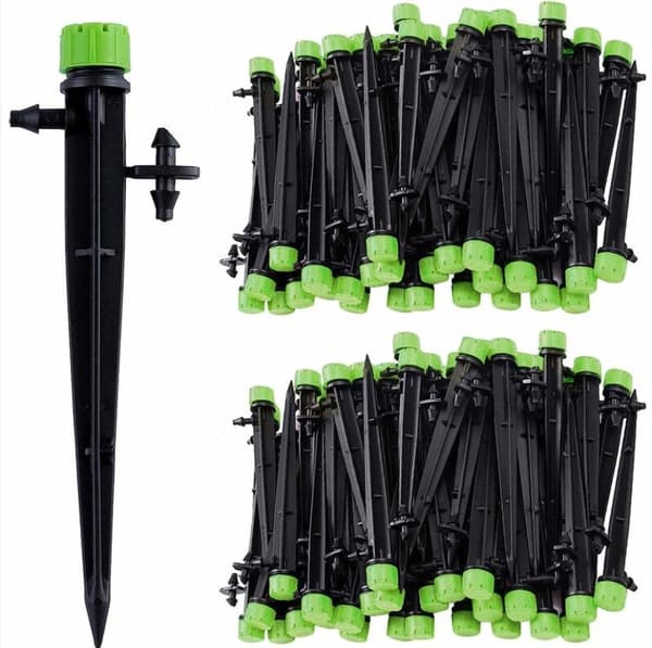 Grön 50 stk. Micro Drypvanding Sprinkler, 360 Grader 8 Huller