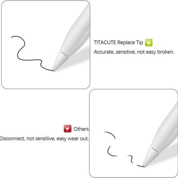 Kompatibel med Apple Pencil-spetsar, 4-pack, mycket känslig iPencil-spets