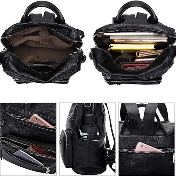 Women's Mini Backpack, Faux Leather Shoulder Bag with Tassels