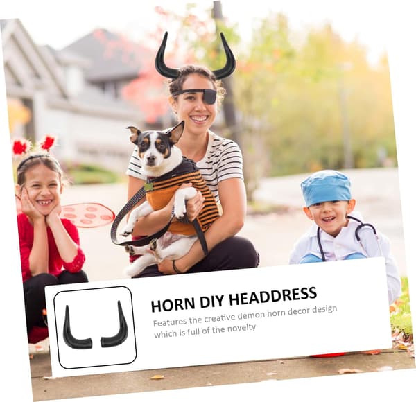 Simulert hornpannebånd Realistisk oksehornshårbånd DIY-hodeplagg