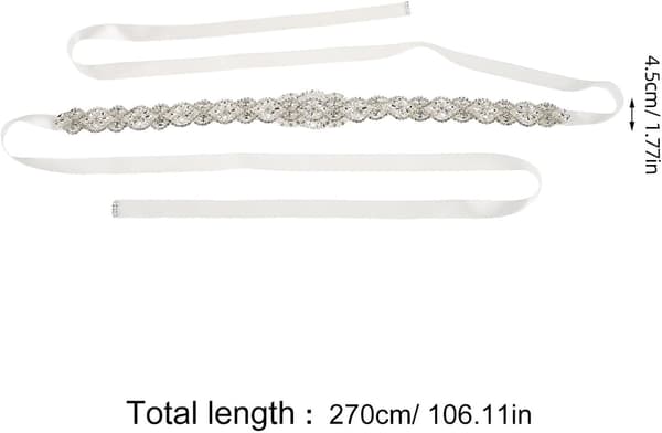 Justerbart Rhinestone Brudebelte for Brudekjole Korsettstil