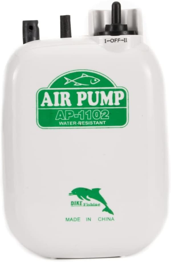 Fishing Oxygen Pump Portable Waterproof Battery Aquarium Air Pump White (No Battery)