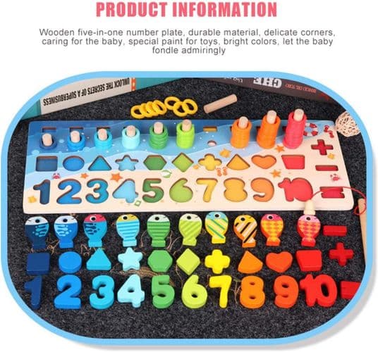 Montessori matematikk pluggspill/barnefiskespill treleke sortering pluggpuslespill Ma