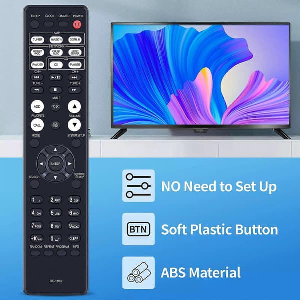 Denon Dra-F109Dab, Dra-F109, Dcdf109, Draf109 - Rc-1163 Replacement Remote Control [DB]