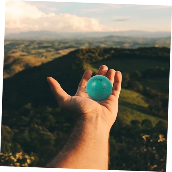 2 Pieces Green Turquoise Massage Balls for Hand Exercise and Acupoint Massage