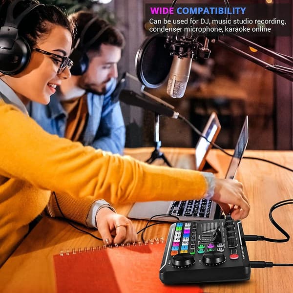 F998 Live Lydkort Audiomixer Podcast, Stemmeskifter Til Kontrolpanel Til Mikrofon Karaoke