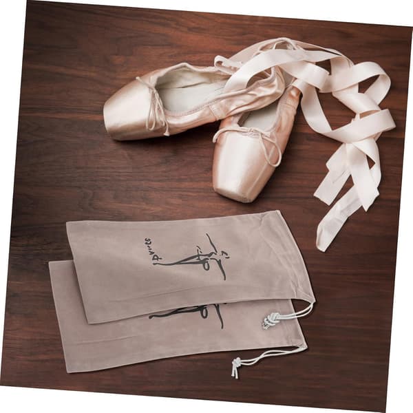 2 stk dansesko oppbevaringsveske for kvinner jenter ballett latinsko snøring nettingpose for treningsstudio