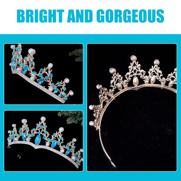 Rhinestone Tiara Krone til Kvinder Bryllupshovedbeklædning, Brudetilbehør