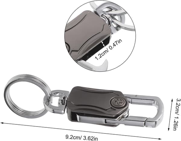 3 Pcs Fidget Keychain: Metal Keychain Fidget Spinner - Retro Creative Rotating Finger Pendant Keychain for Bag