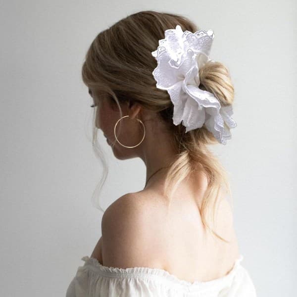 Store Hårspænder Blonde Hårspænder Elastiske Hårbånd Reb Hårspænder til Kvinder Bløde Hårbånd Scrunchy Bobbles Hestehaleholdere
