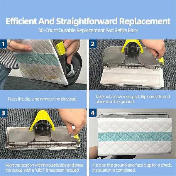 18 stk VACMOP Pro erstatningsmoppputer for Shark VACMOP hardt gulvstøvsuger for Shark Vacmop As Shown
