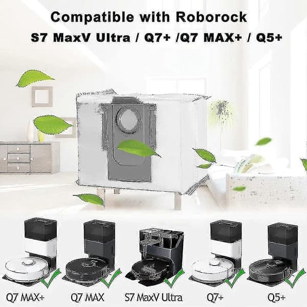 12-pak støvsugerposer til Roborock Q7 Max / Q7 Max+ / Q7 Max Plus - D