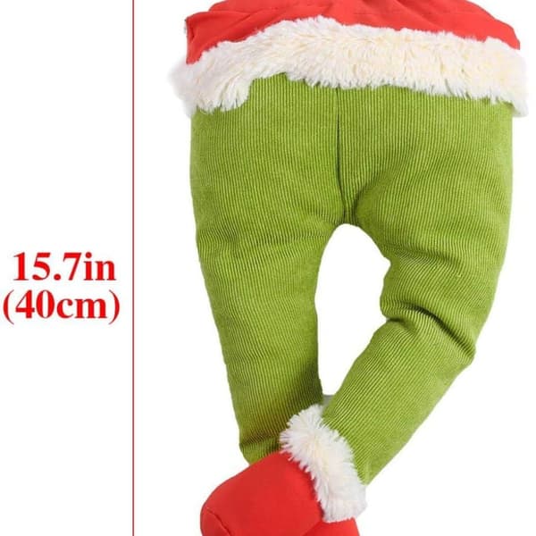 15,7 tum jultomte i stål, julgrinch, säckväv, rörlig KLB