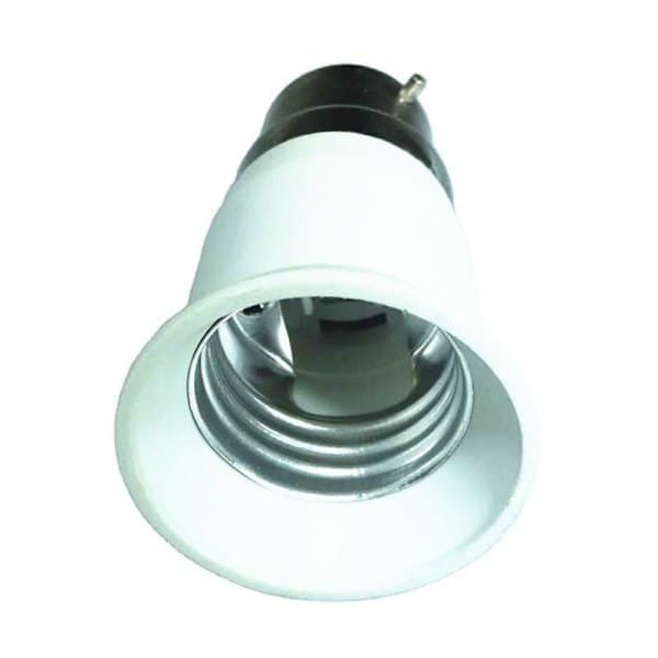 4x Lampeholderadapter - B22 til E27 Sokkelkonverter - Bajonetbase Lampeholderadapter til Halogen LED-pære