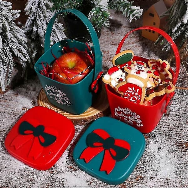 Julaftons Jul Frukt Presentförpackning Julklappsförpackning Jul Snögubbe Låda God Jul -DF