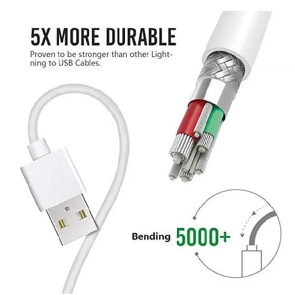 10 stk. 1M USB-A til Lightning 8-pin kabel oplader kabler ledning til iPhone 6 7 8 X XR 11 12 13 14 Pro Max kabel 1m 1m