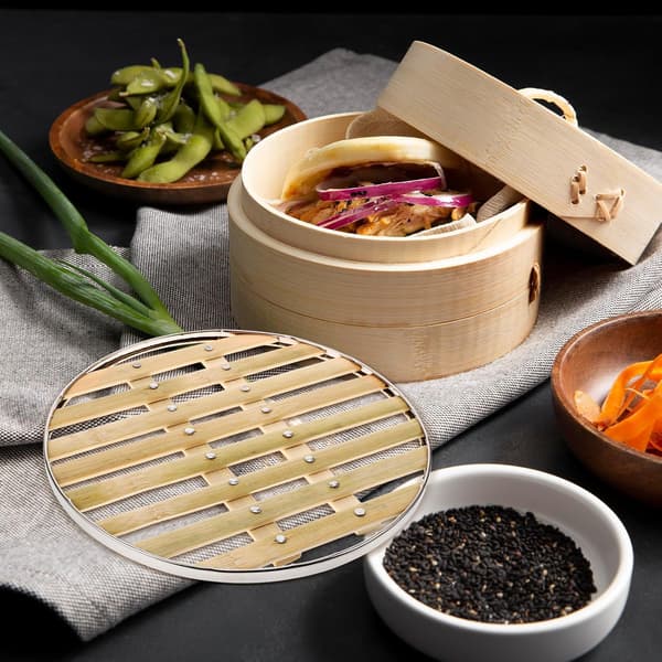 30 cm genanvendelig non-stick dampmåtte i rustfrit stål til dumplings og grøntsager, køkkendampkurv
