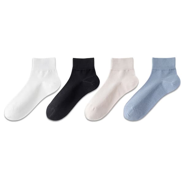 Seamless Socks - 4-pack Svart + ljusgrå + mörkgrå + marinblå