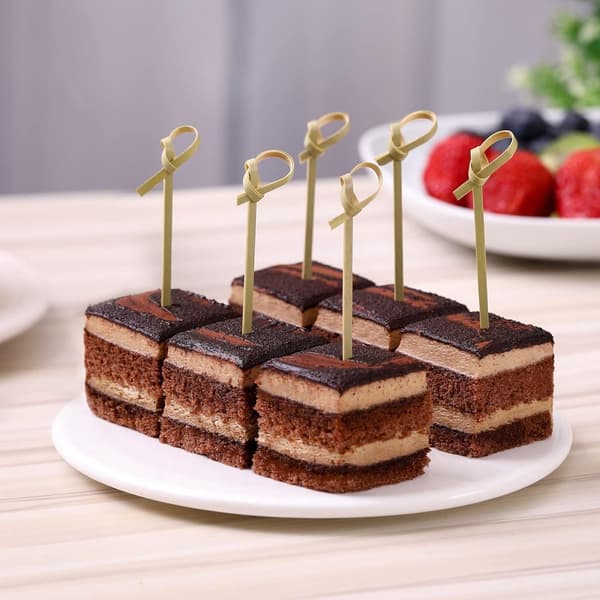 Cocktailpinnar 100-pack 12cm – Naturlig bambu, dekorativa för drinkar