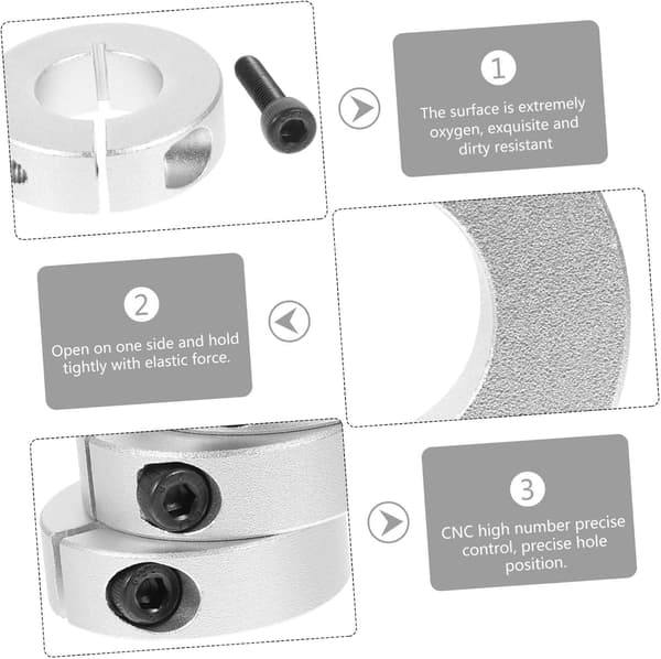 Grænsefast ring til lineær skinnes stopkrave CNC-reservedel akselkrave aluminiummateriale CNC-værktøj