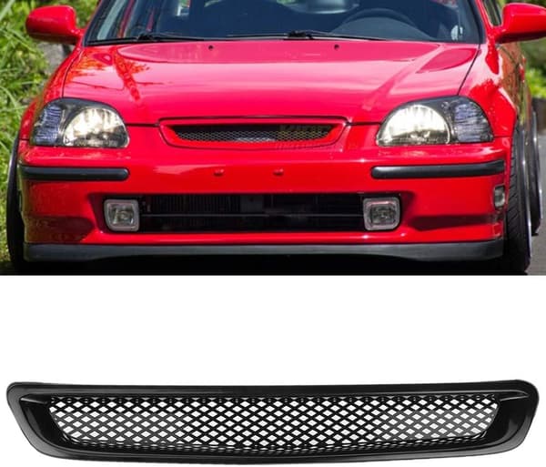 Front Hood Bumper Grill Air Intake Mesh Replacement for 1996-1998 JDM Style