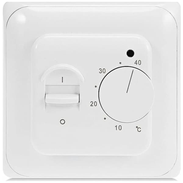 Manual Room Thermostat for Electric Underfloor Heating with Probe AC 220V 16A, Mechanical Underfloor Heating Thermostat Controller